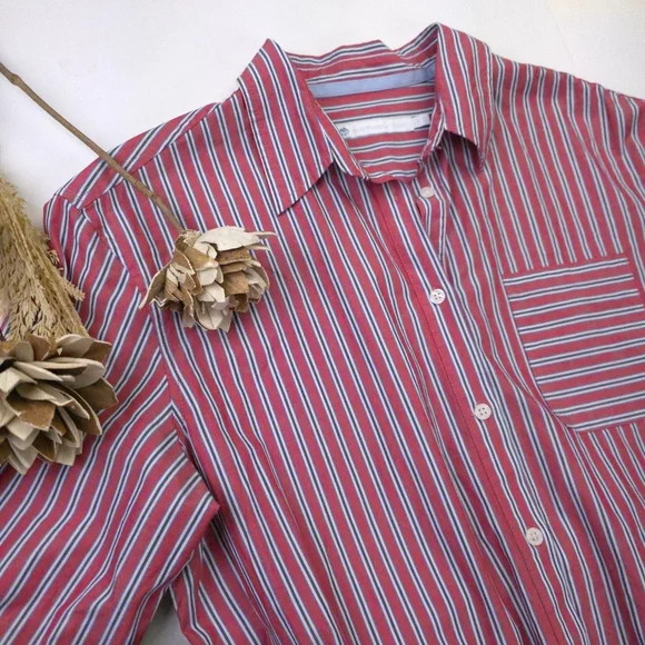 New Southern Tide Striped Red and White Womens Belted Pocketed Maxi Dress Sz S - Picture 2 of 15